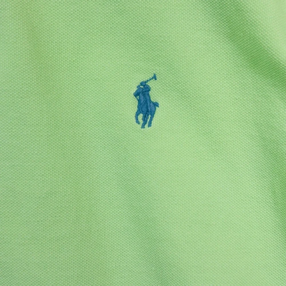 Polo Ralph Lauren Custom Slim Fit Polo Shirt Men L Lime Green Golf Preppy Sporty